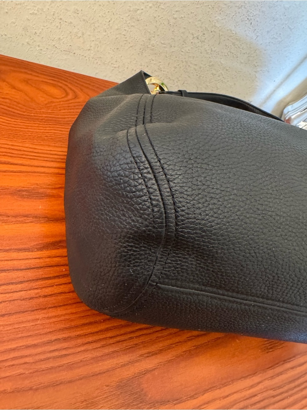 Michael Kors Black Pebbled Leather Hobo with Gold Hardware - Picture 3 of 8